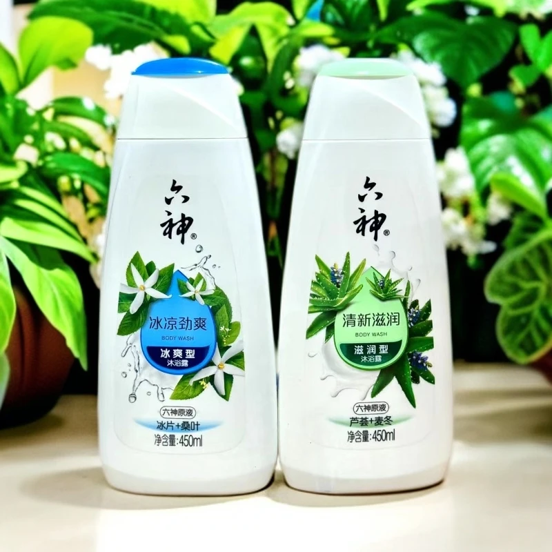 Liushen/六神冰凉劲爽清新滋润沐浴露冰片桑芦荟麦冬冰爽型滋润型