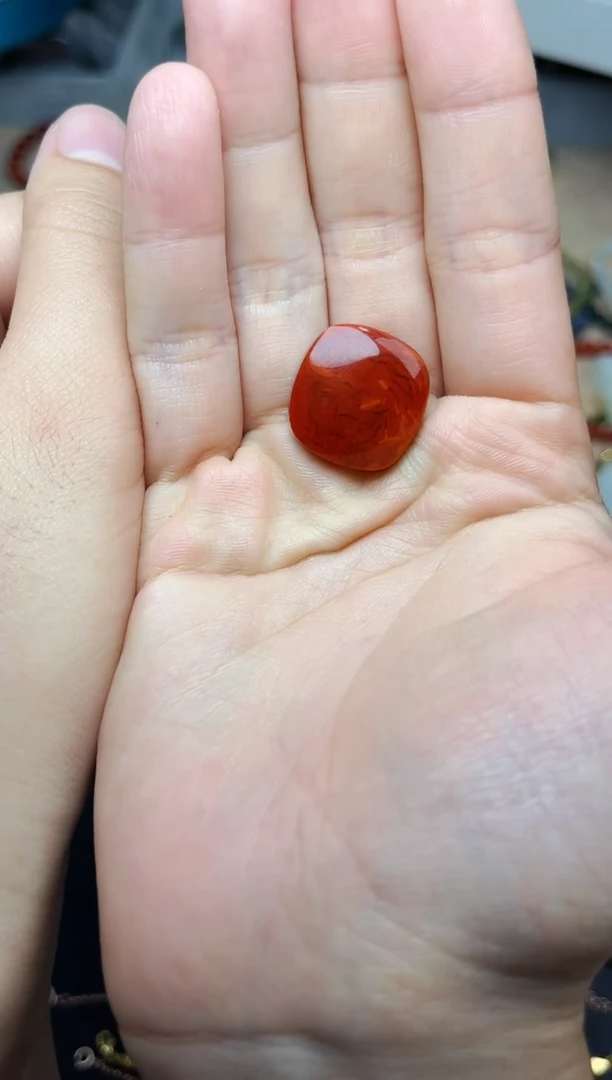 南红玛瑙颈饰未镶嵌方扣06