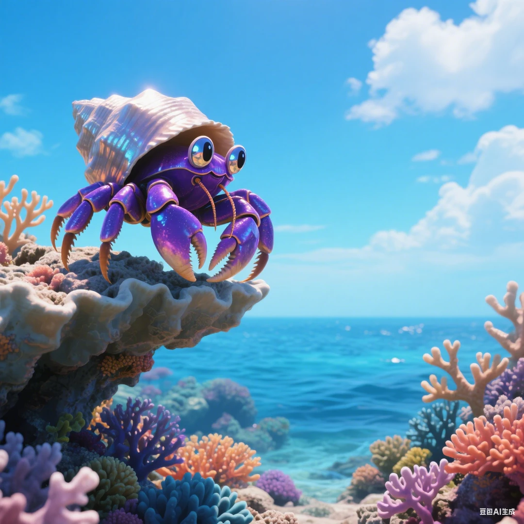 懒人萌宠陆生寄居蟹（一物一拍）