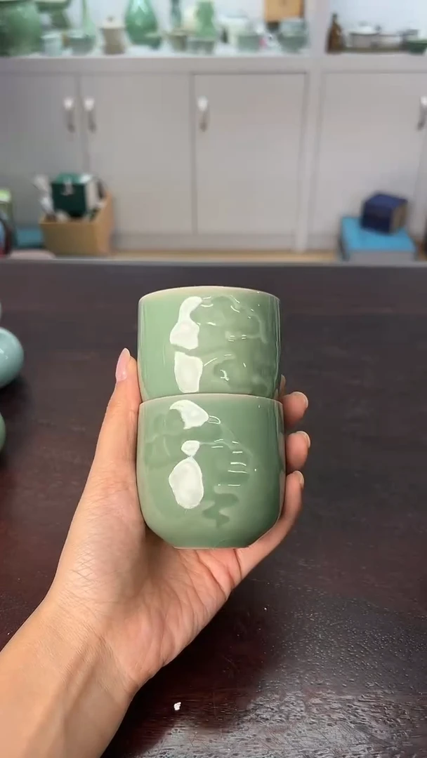 龙泉云间青瓷小米茶器