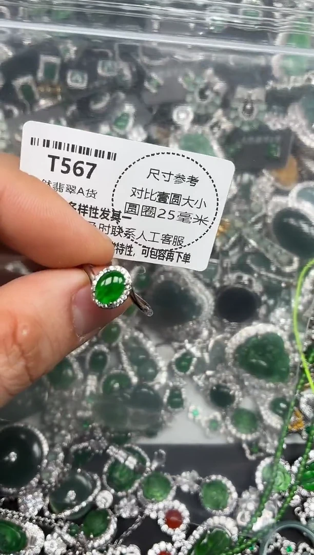 颈饰未镶嵌翡翠T567戒指