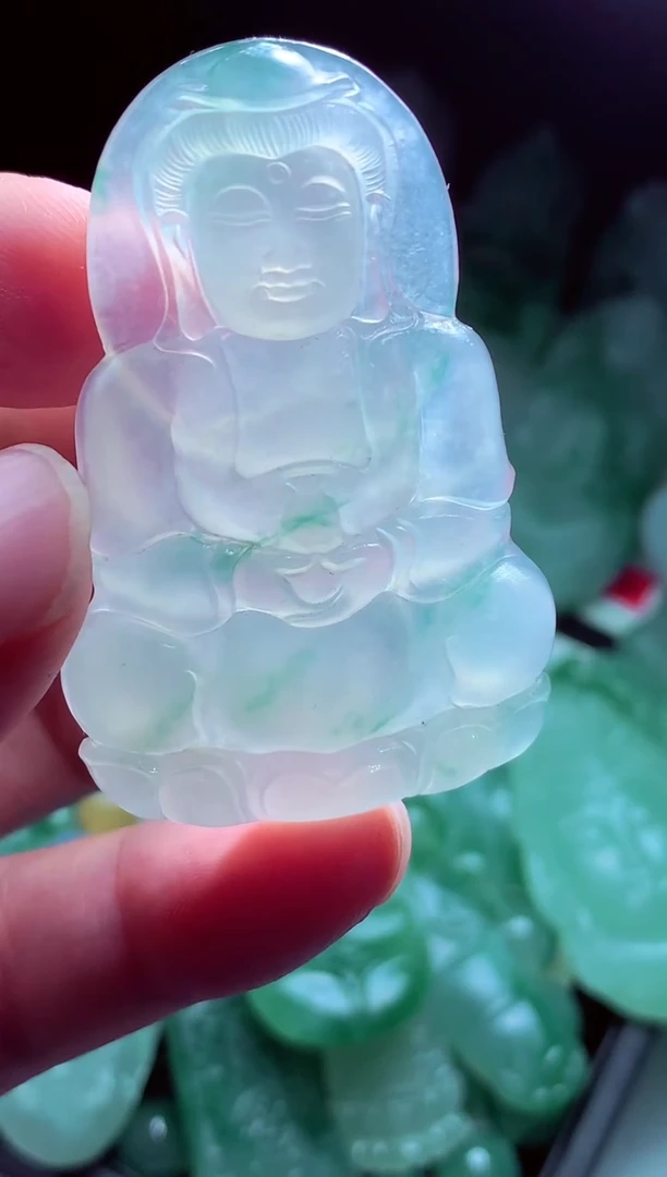 未镶嵌定制翡翠蓝**?翡翠毛货定制i