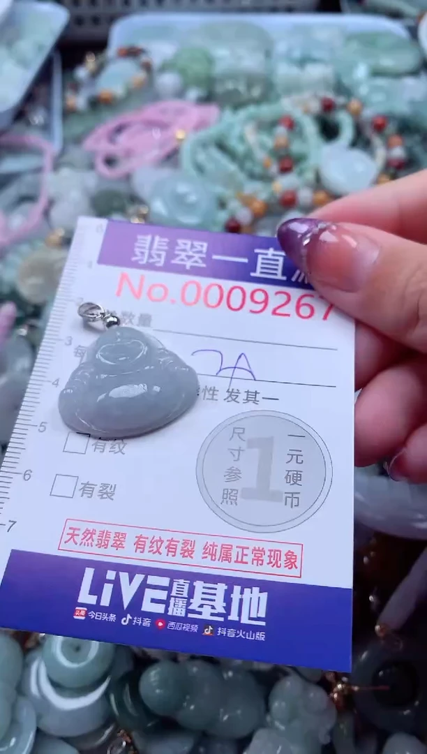翡翠未镶嵌吊坠(不含链)9267