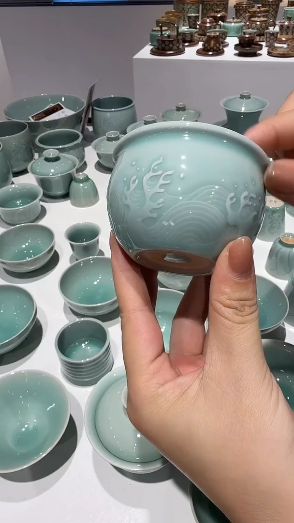 青瓷手工茶器包邮