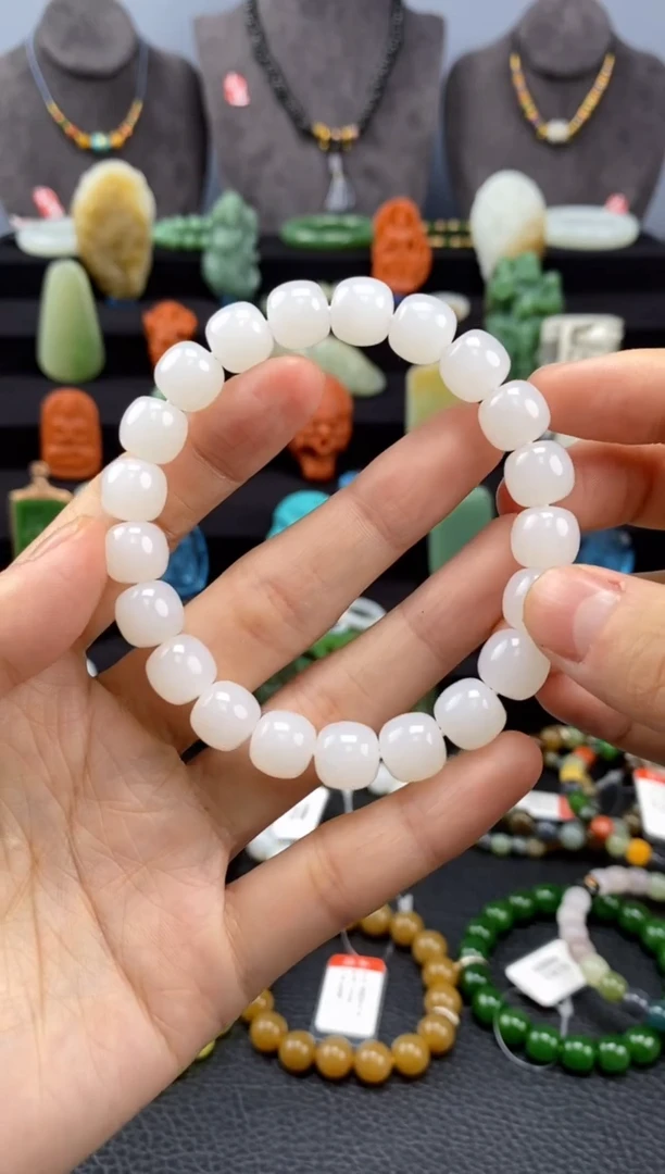 【闪购商品】和田玉-未镶嵌10mm金山老型手串