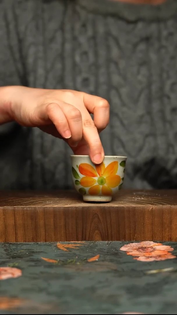 杯釉下彩手工手绘同款陶器