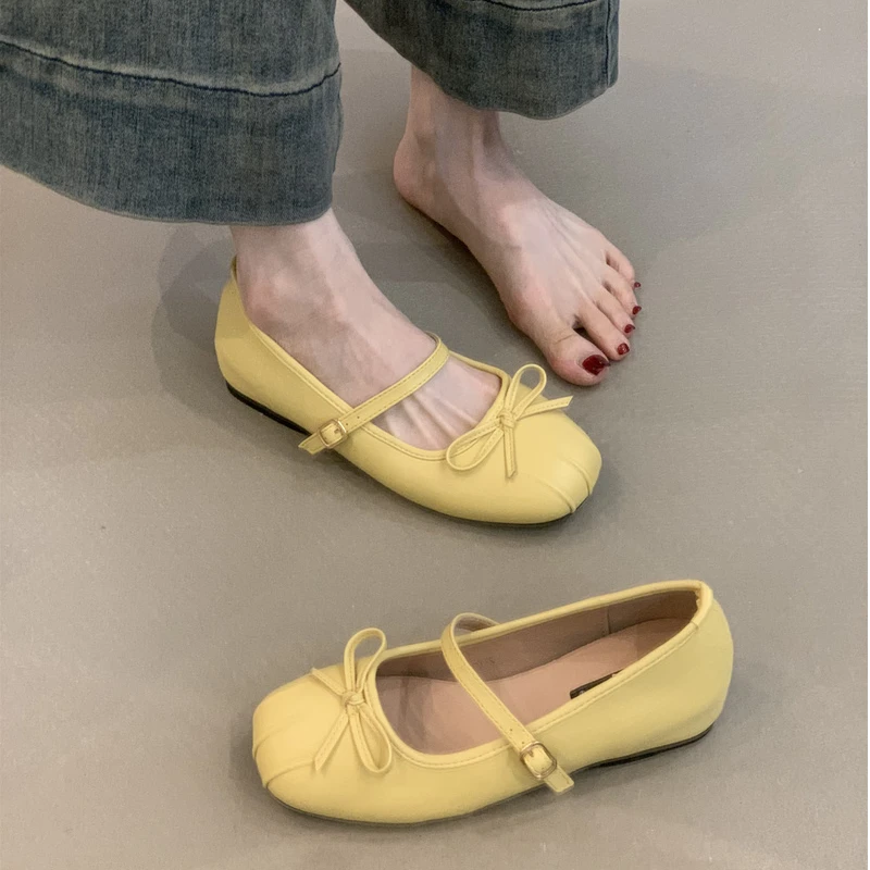 QYZ-277-10法式晚风单鞋女2025年气质圆头浅口软皮内增高玛丽珍鞋