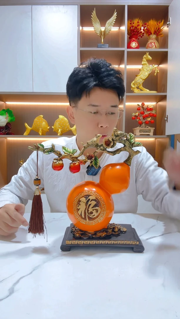 【闪购商品】树脂事事如意加大款葫芦摆件