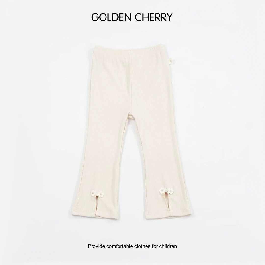 【金樱桃Golden cherry】小童开叉立体花扣打底裤JYT2271