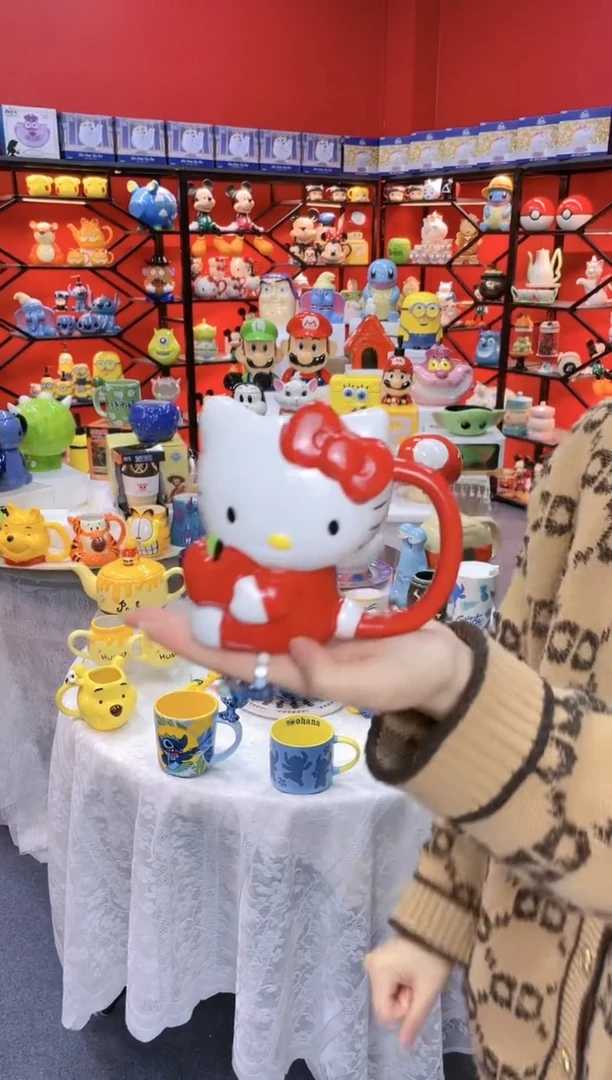 【闪购商品】1@@KT猫全身杯子陶瓷杯