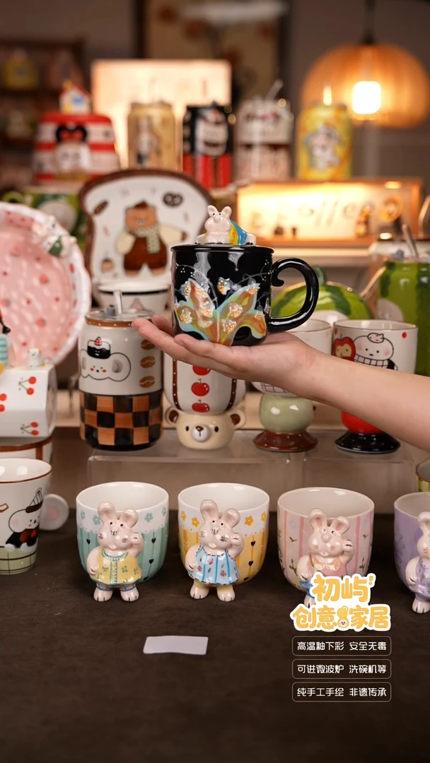 瓷【初屿】手工手绘陶瓷餐具