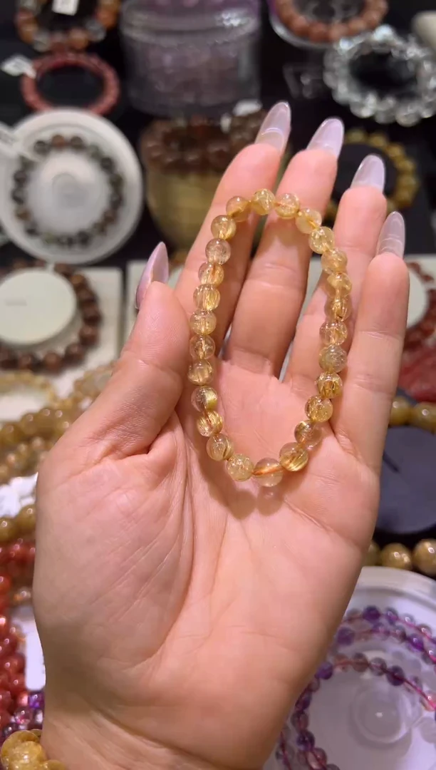 未镶嵌手串水晶金发晶7.1mm