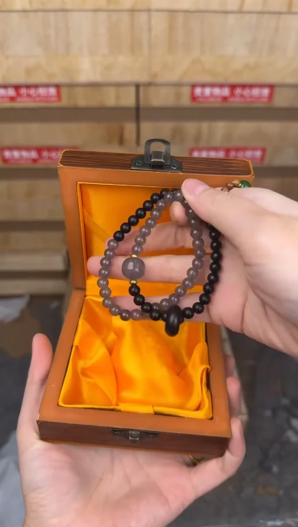 慈木器文玩阁黑檀双圈链接@@SP040