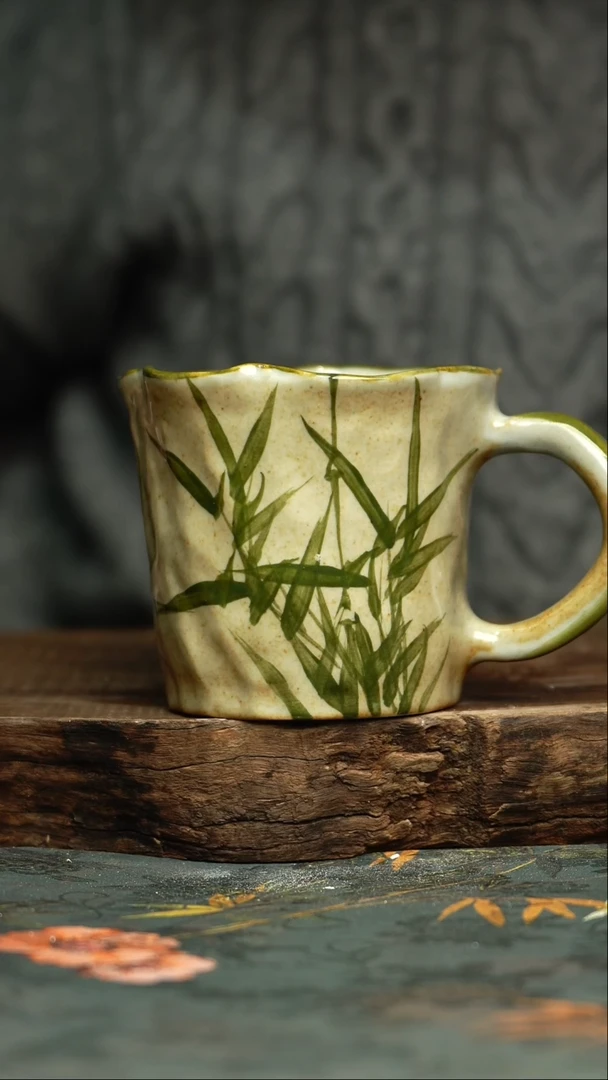 【闪购商品】杯釉下彩手工手绘同款陶器