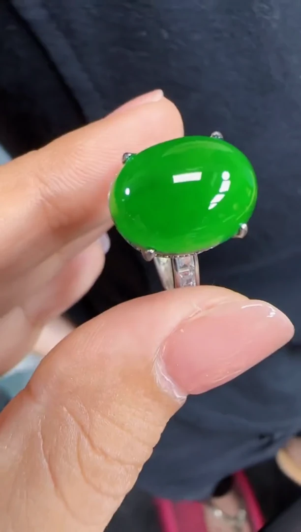 未镶嵌定制翡翠翡翠戒指122