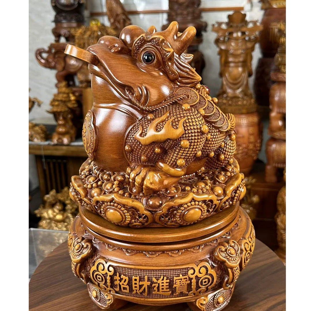 FM招财进宝创意大号金蟾摆件客厅店铺前台装饰乔迁开业实用礼品