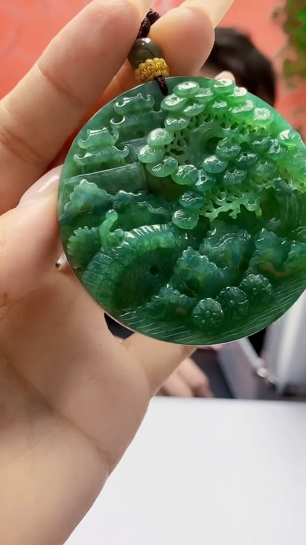 未镶嵌定制翡翠5060ty-毛货挂件198