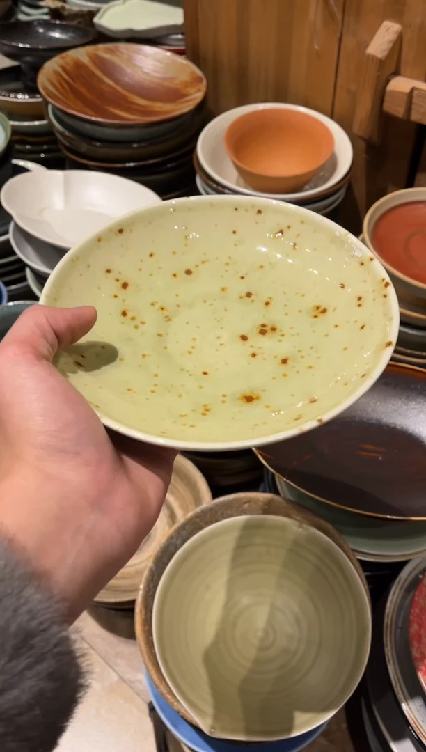 【闪购商品】瓷片625 枣红花七寸菜盘1个