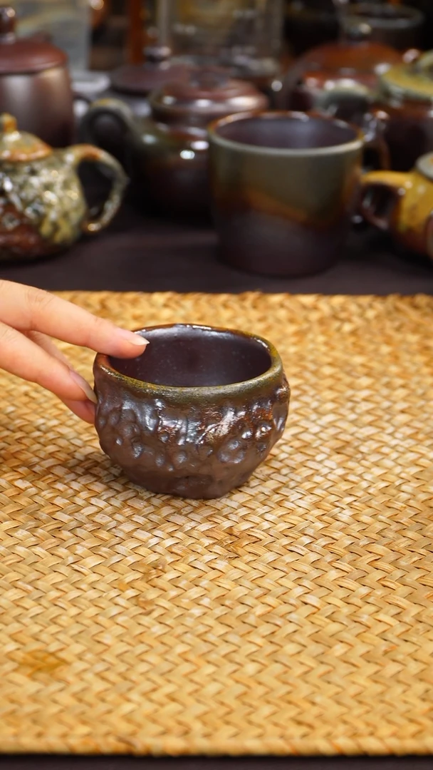 茶壶紫砂纯柴烧，天然落灰