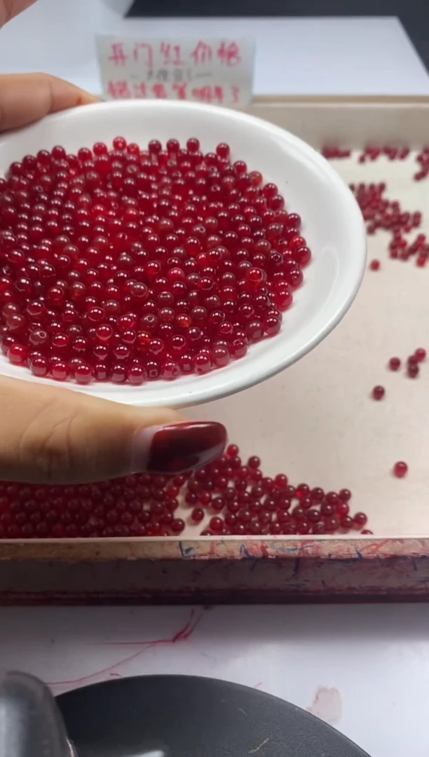 【闪购商品】南红玛瑙颈饰未镶嵌w77鸽血红4mm*30颗