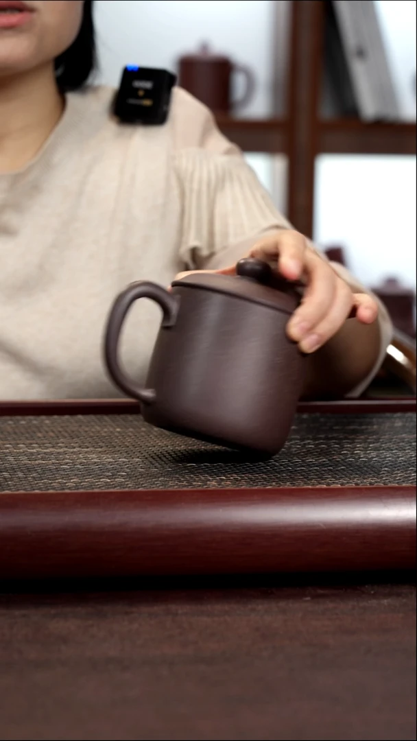 茶杯紫砂尾单天青紫泥敦敦杯