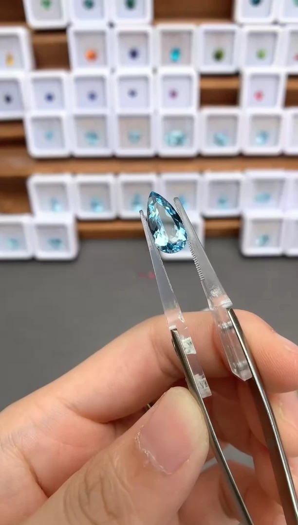 未镶嵌裸石定制海蓝宝石2.49ct 圣玛  02007