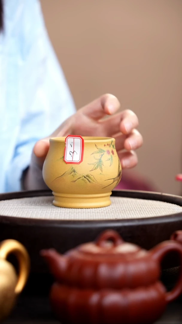 茶壶紫砂黄金段双飞燕主人杯
