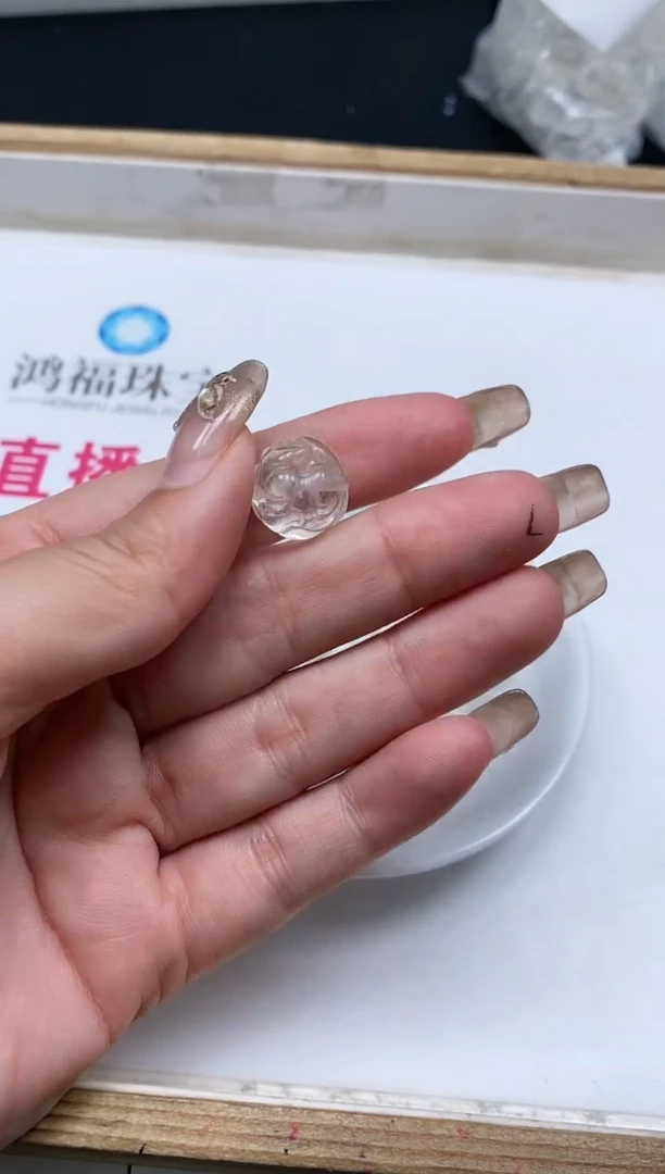 散珠未镶嵌水晶D858 白水晶 九尾狐珠1个9.9元