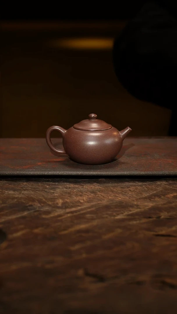 紫砂茶叶罐紫泥笠帽