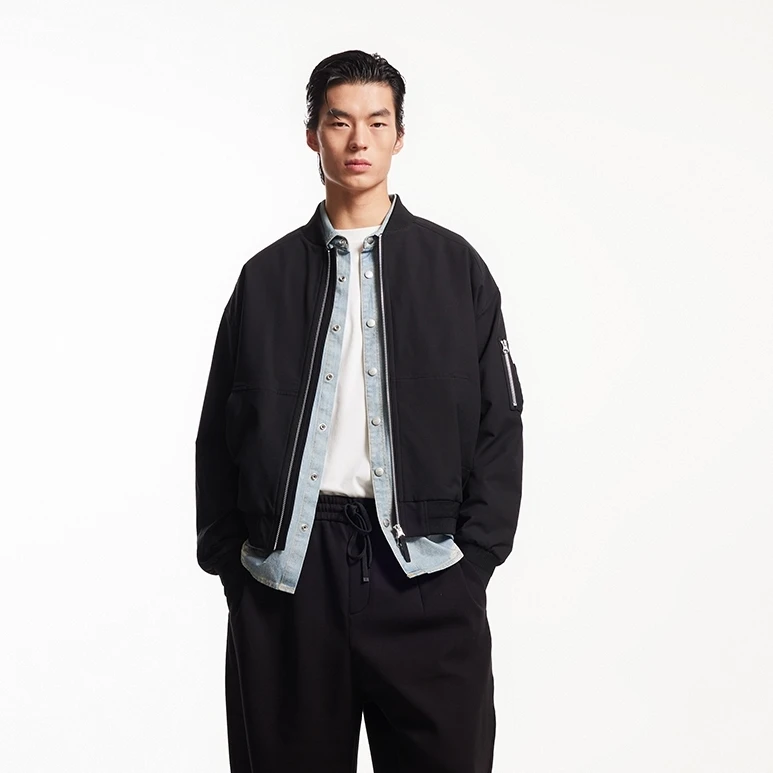 【商场同款】杰克琼斯秋新款男士棒球服领夹克外套三防高级感男装