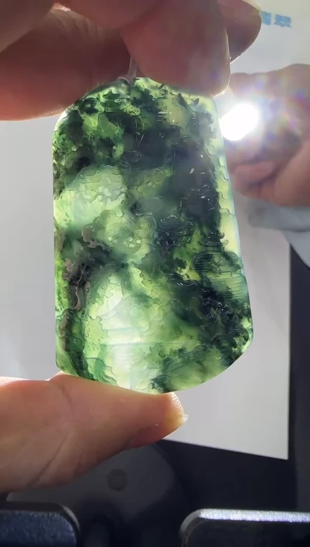 翡翠挂件未镶嵌天然翡翠A货孤品一件
