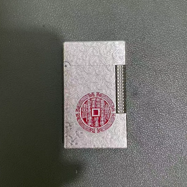 朗爵斯特山鬼花钱朗声打火机黄铜一体机送亲戚朋友礼品