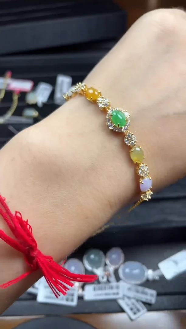 银S925镶嵌戒指翡翠天然翡翠A货