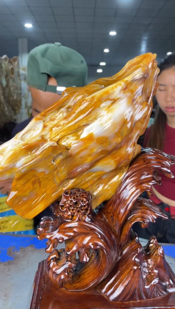 未镶嵌摆件硅化玉38