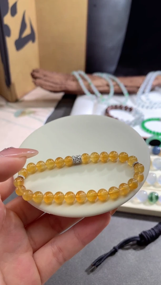 散珠翡翠翡翠手串卡6