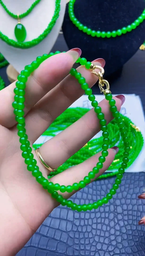 项链未镶嵌翡翠小米单圈项链