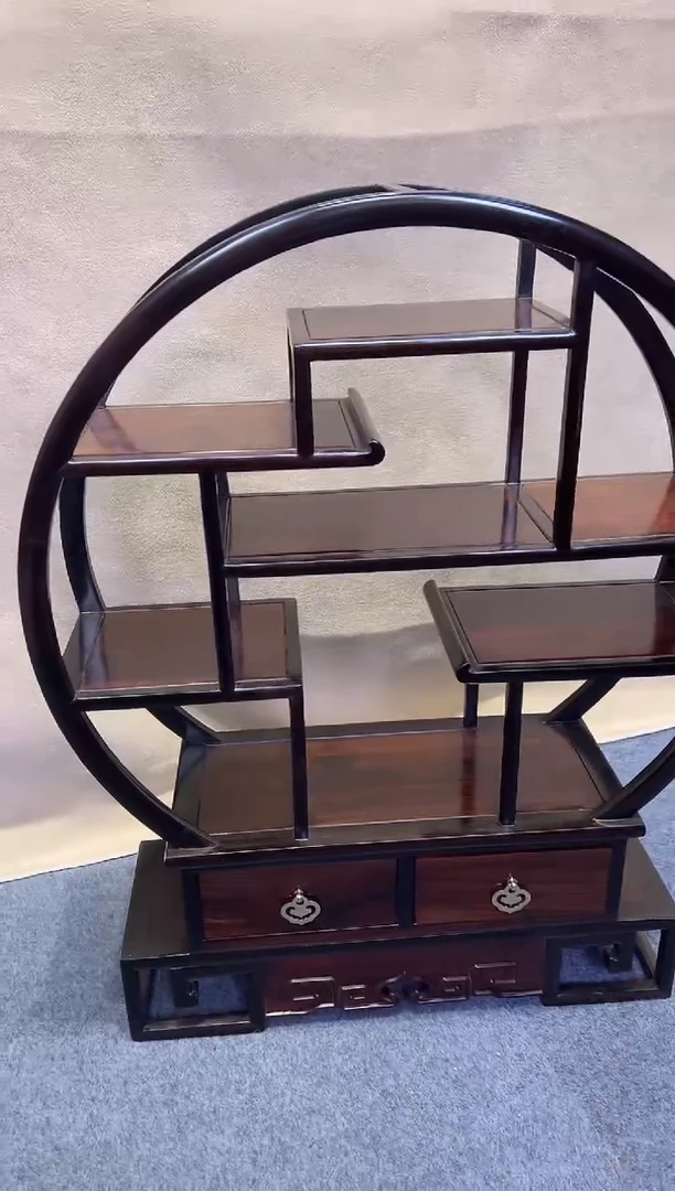 【闪购商品】红酸枝木类成套家具酸枝+紫光檀博古架