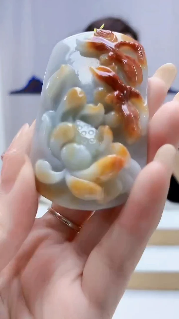 未镶嵌定制翡翠4829DD-毛货挂件56