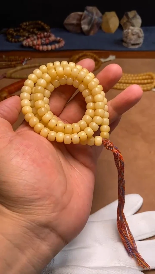 其他牛骨N107-密透桶珠长串