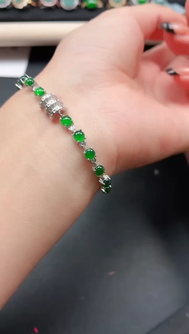 翡翠戒指银S925镶嵌11111