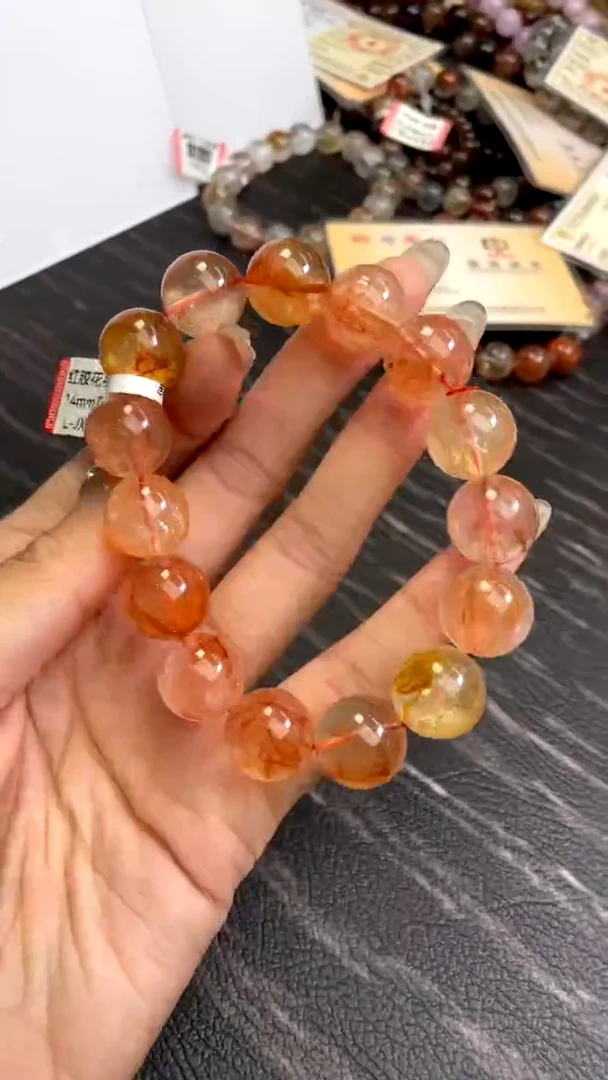 水晶手链未镶嵌14±/x-178【胶花