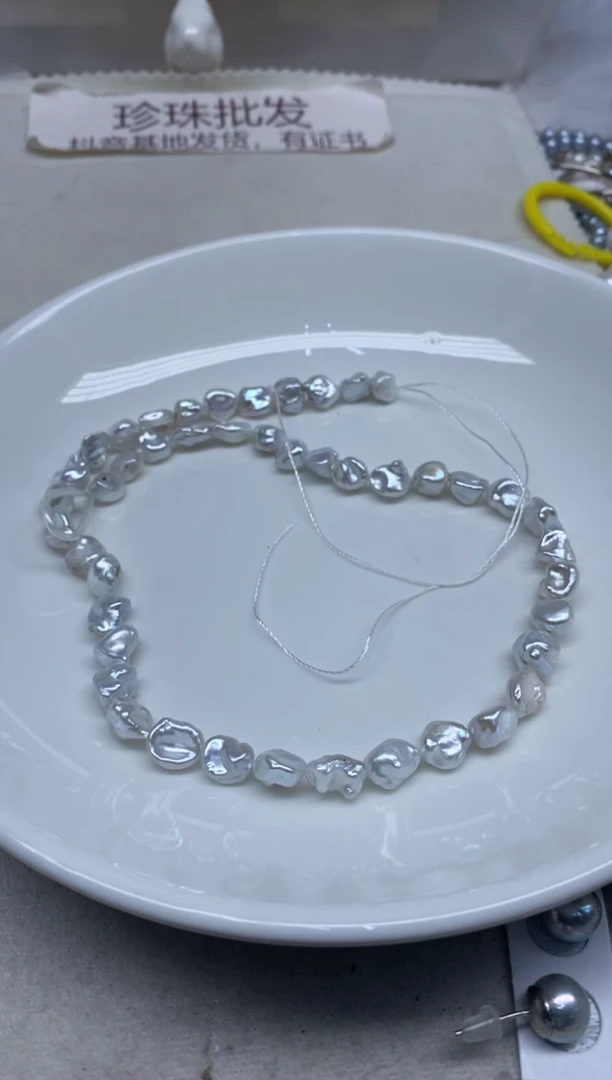 淡水珍珠未镶嵌颈饰碎银发1