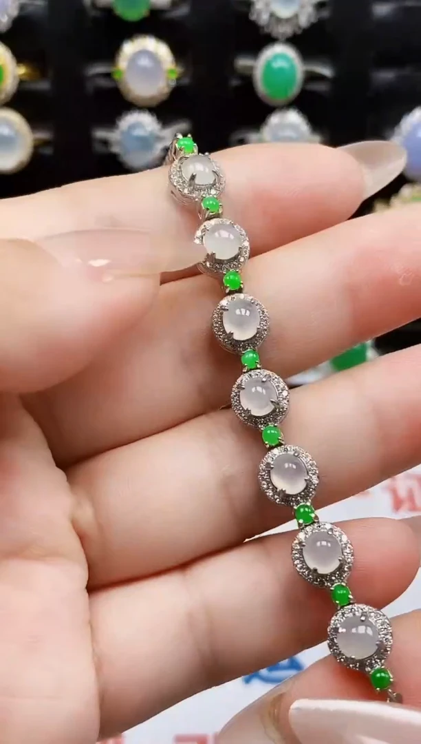 银S925镶嵌戒指翡翠02181