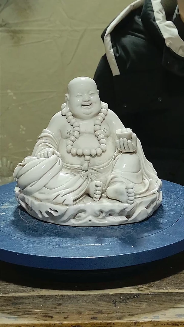 摆件德化瓷弥勒造像高20公分