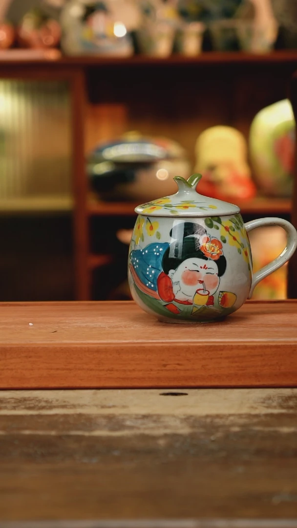 摆件景德镇纯手工釉下彩精品茶具