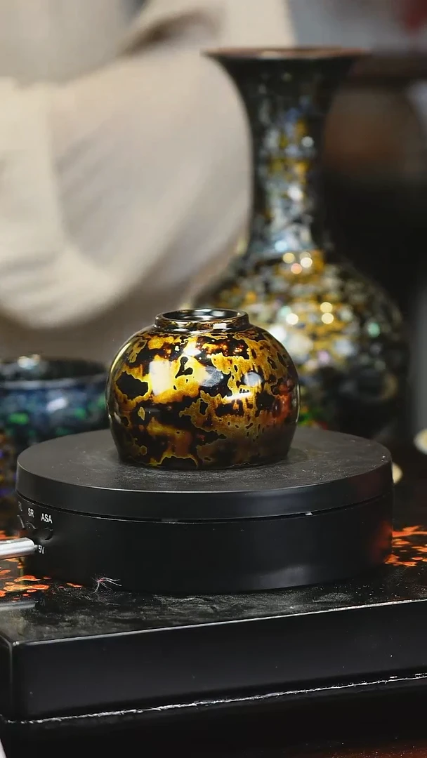 黑金禅定杯大漆工艺