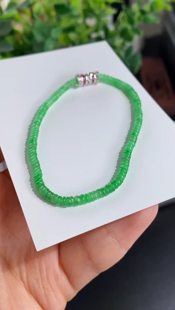 未镶嵌定制翡翠3.3小米珠链