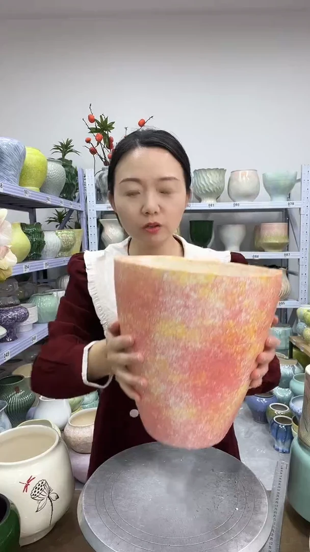 12.4陶瓷花盆直播链接高.  27    口25