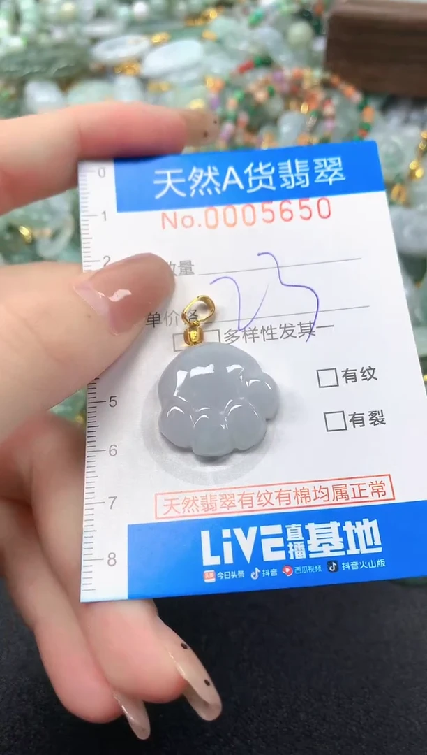 颈饰未镶嵌翡翠净货挂件-5650