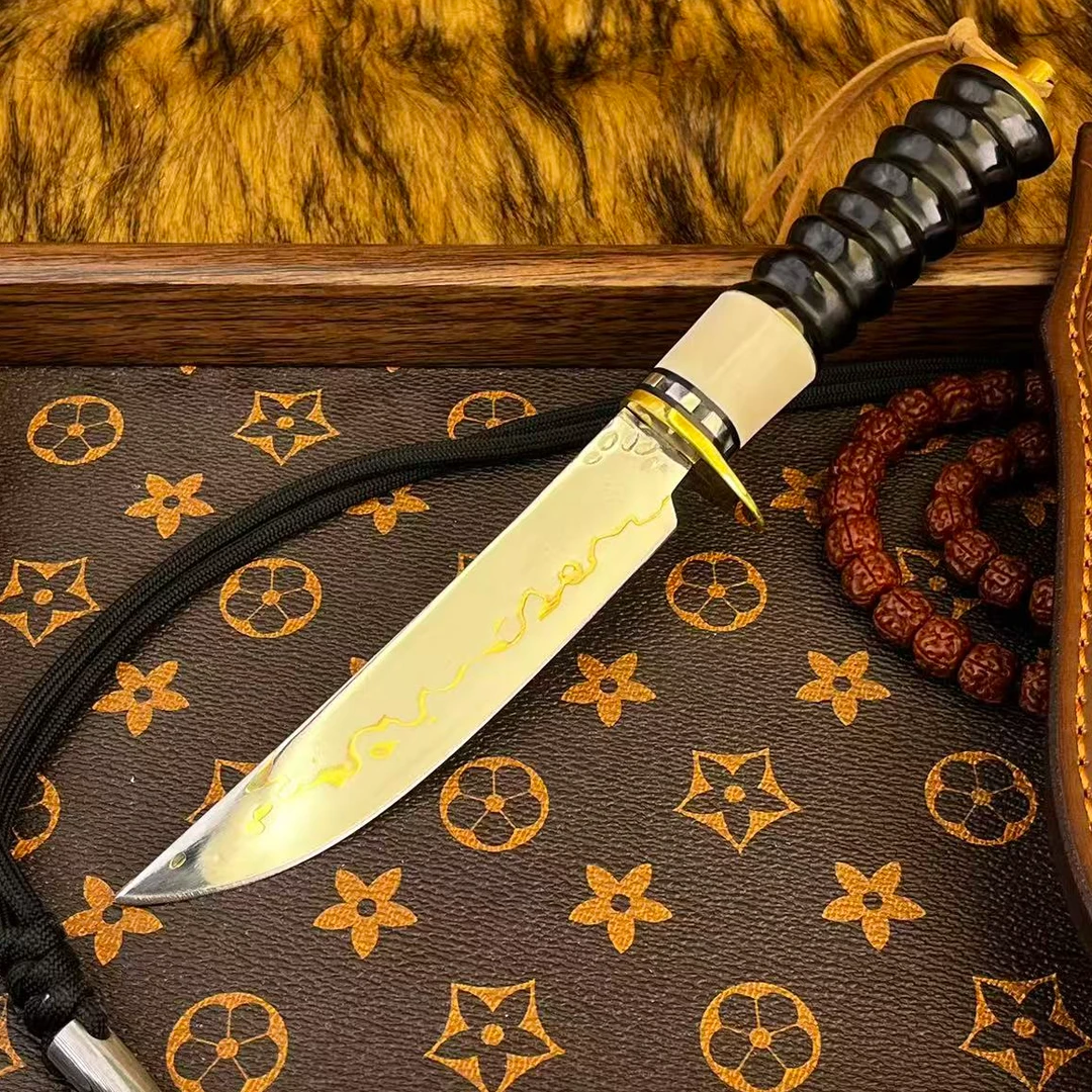 【苍穹】三枚合夹铜扭转大马手工多功能刀